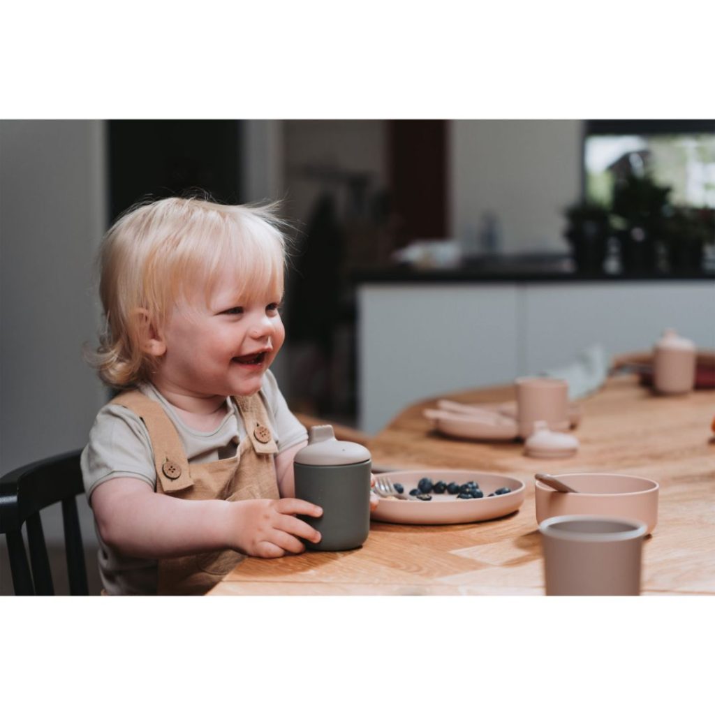 Dantoy - Tiny Biobased Sippy Cups - Mocca & Olive (6221
