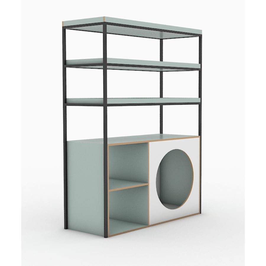Modula Plus Nook Shelving Unit Circle