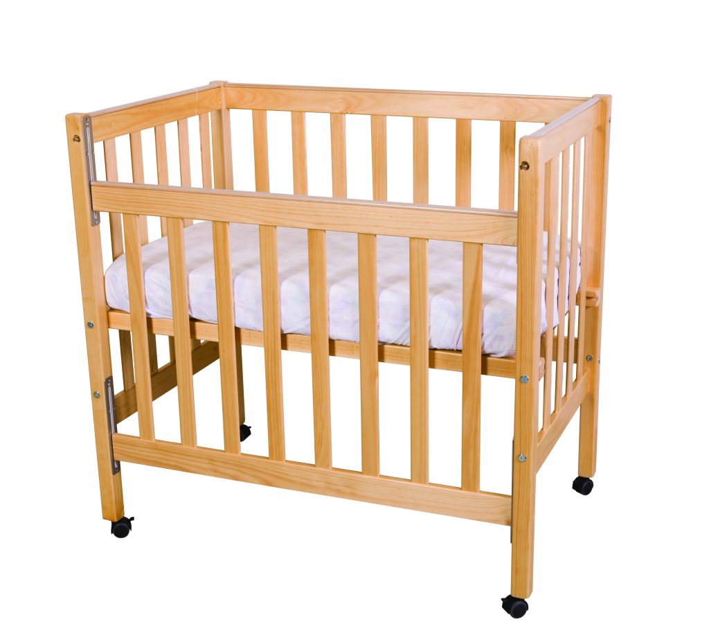 Wooden Compact Cot & Mattress Natural Step4