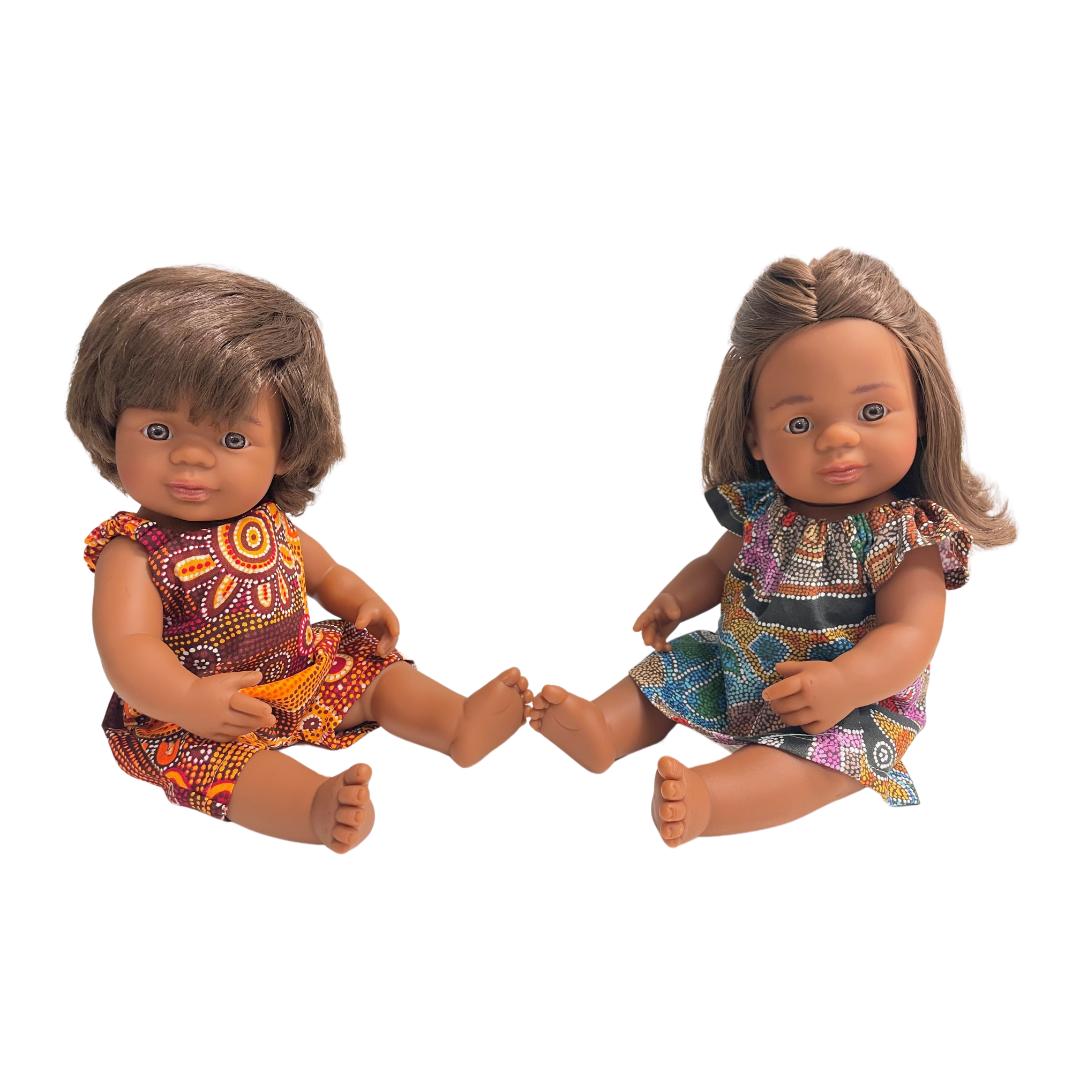 Indigenous Aboriginal Desert Doll & Clothes Set (4pcs)