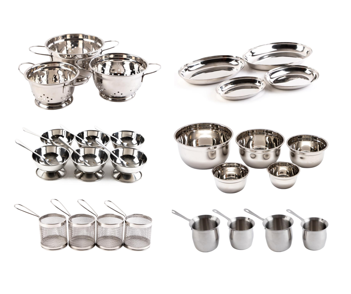 Stainless Steel Mud Kitchen Accessories Set (26pcs)