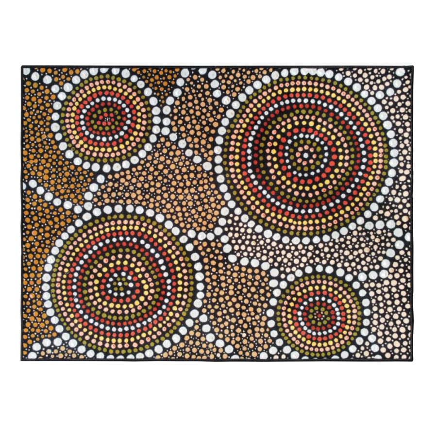 Aboriginal Art 'Connections' Rug - 2x1.5m