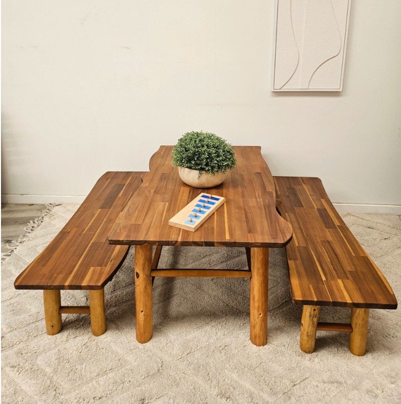 Treewood Table & Bench Set Large