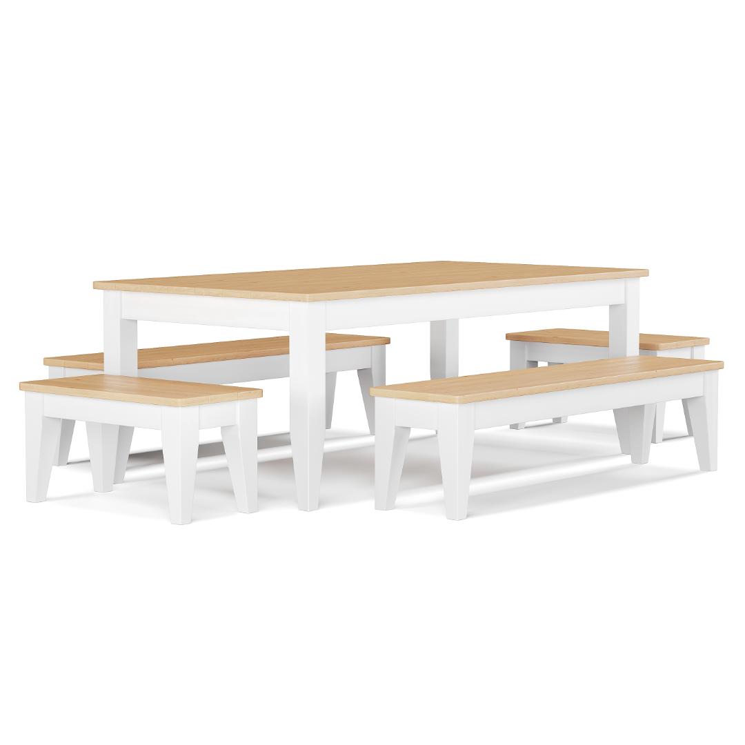 Bowral Table and Bench Set (5pcs) - Contemporary - Step4 Bowral Table and Bench Set (5pcs) - Contemporary