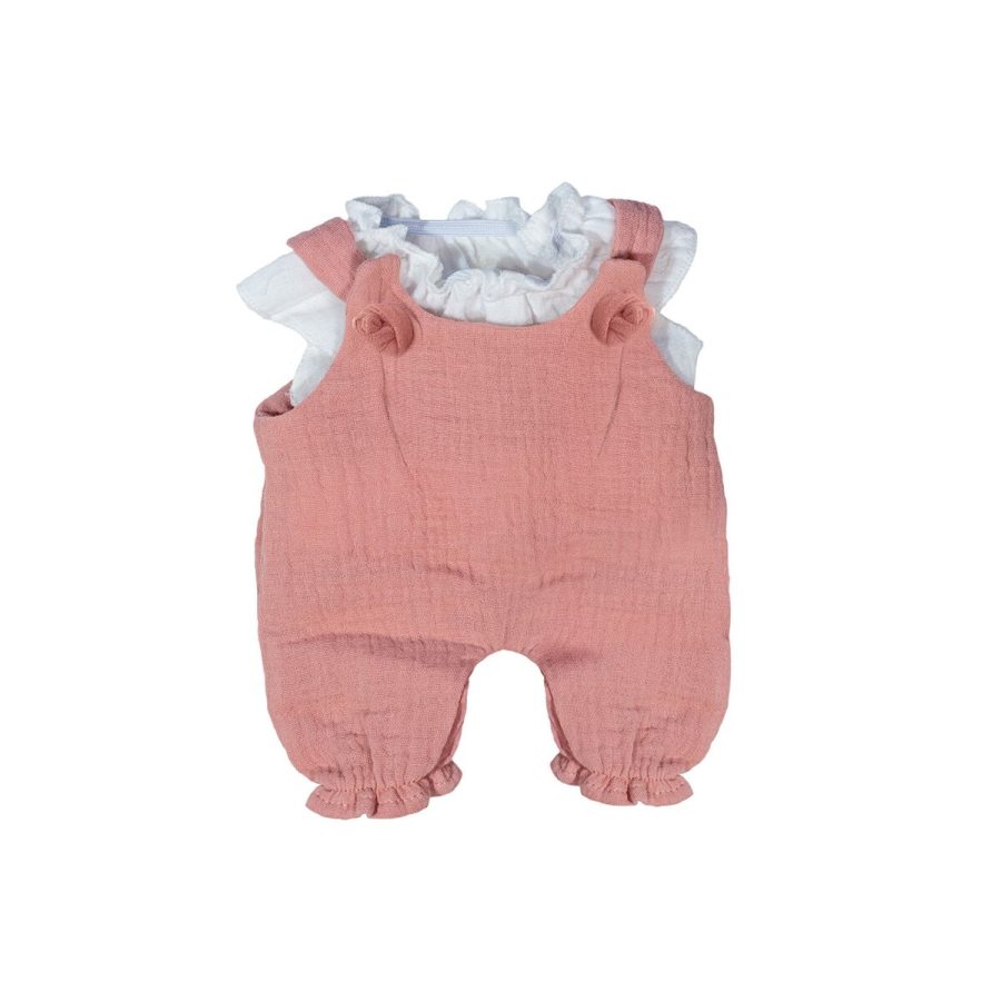 Dolls Clothes 32cm Pink Overall & Blouse