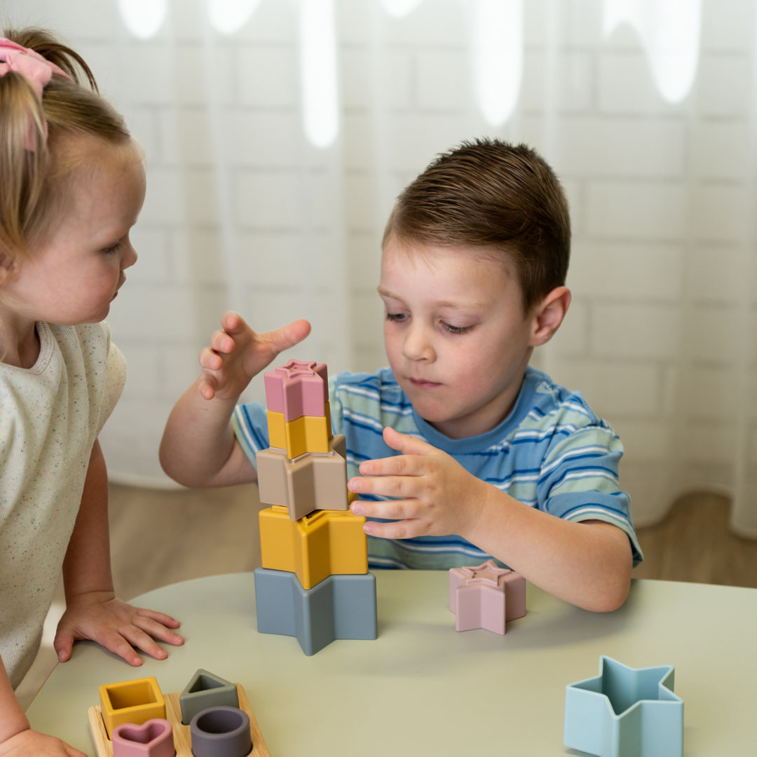 Silicone Star Stacking Cups - Earth - Step4 Silicone Star Stacking Cups - Earth