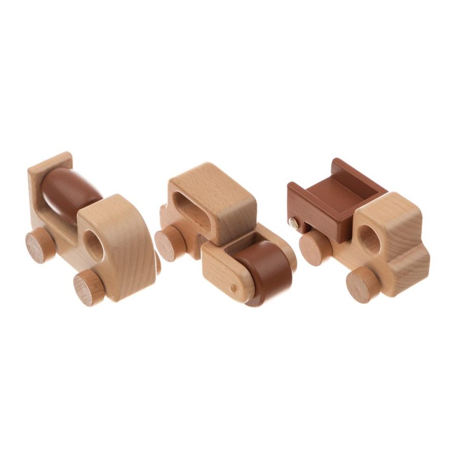 Wooden Construction Vehicles - Set of 3