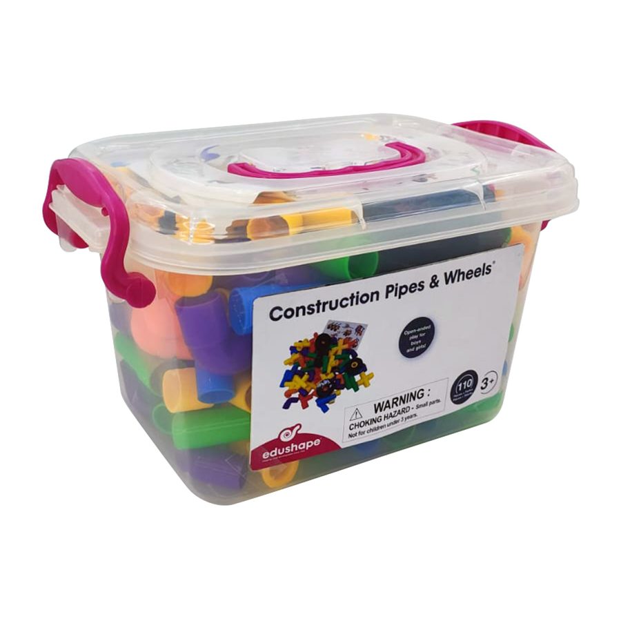 Construction Pipes and Wheels (110pcs)