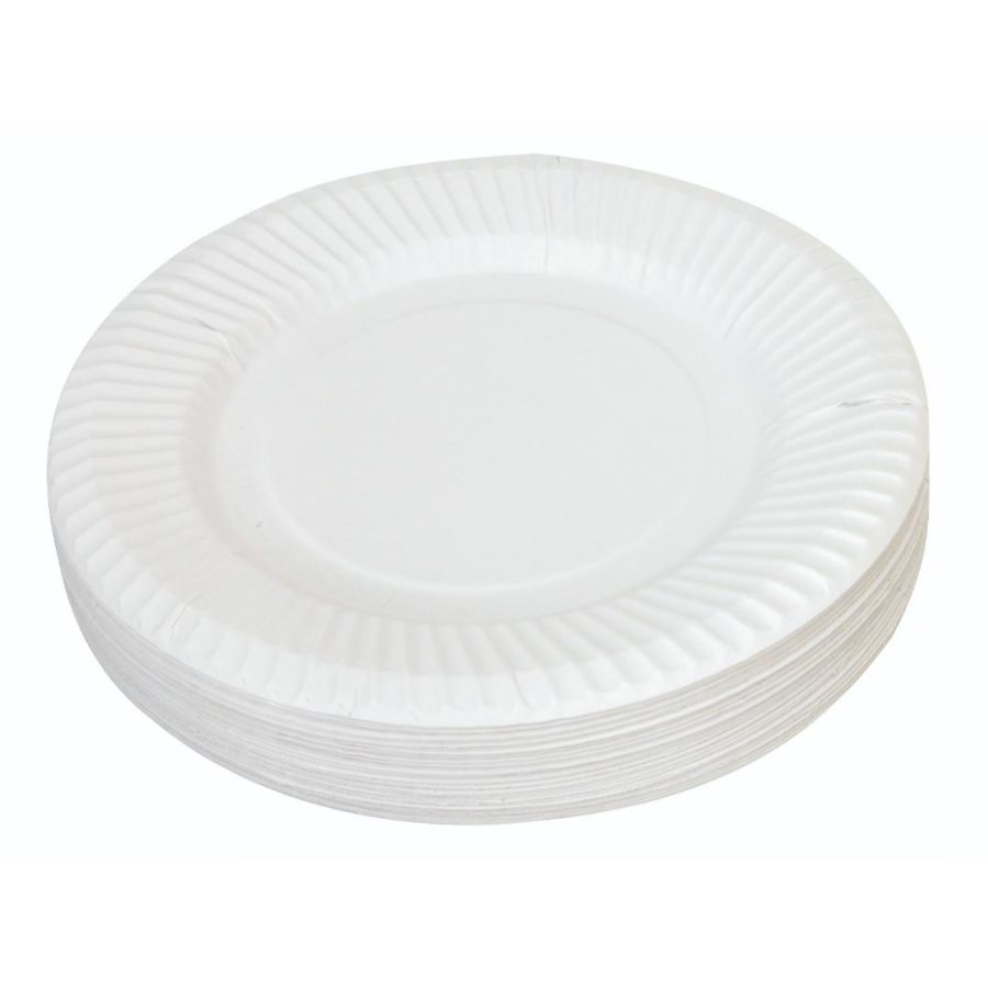 White Paper Plates 15cm (50pcs)