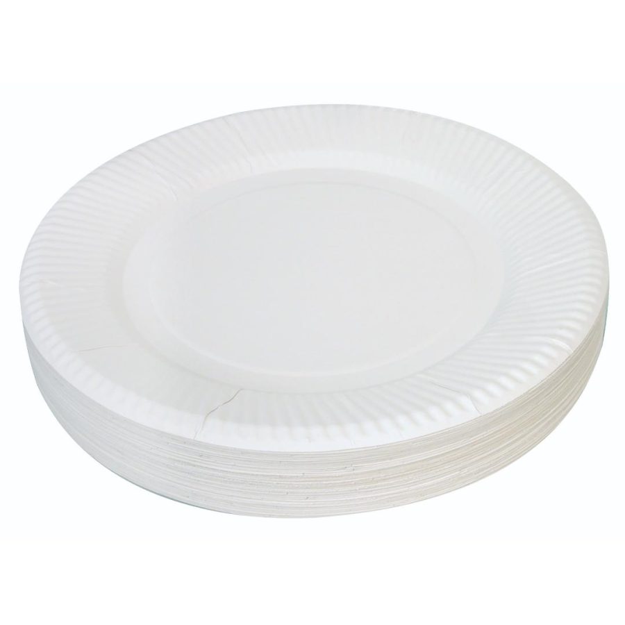 White Paper Plates 23cm (50pcs)