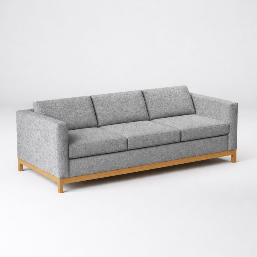 Contemporary Adult 3 Seat Sofa - Shale Grey
