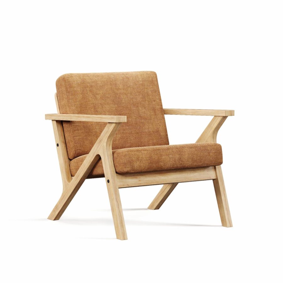 Luna Single Sofa - Golden Ochre