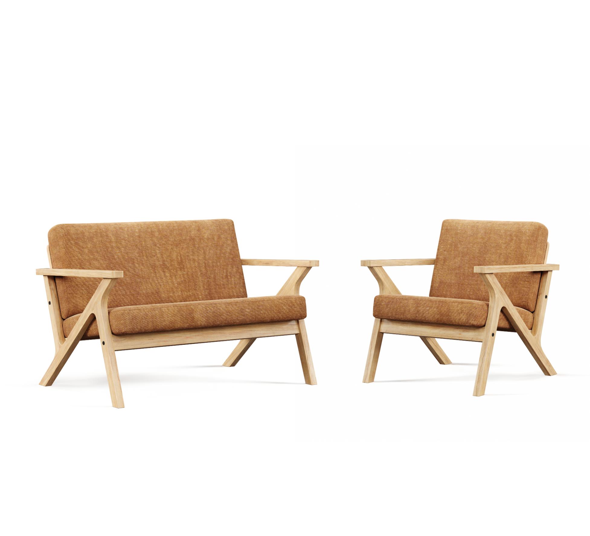 Luna Sofa Setting - Golden Ochre (2pcs) - Step4 Luna Sofa Setting - Golden Ochre (2pcs)