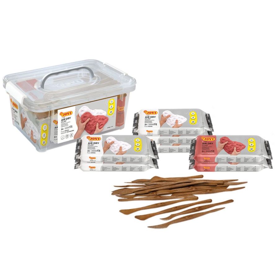 Air Dry Modeling Clay and Spatulas Classroom Pack