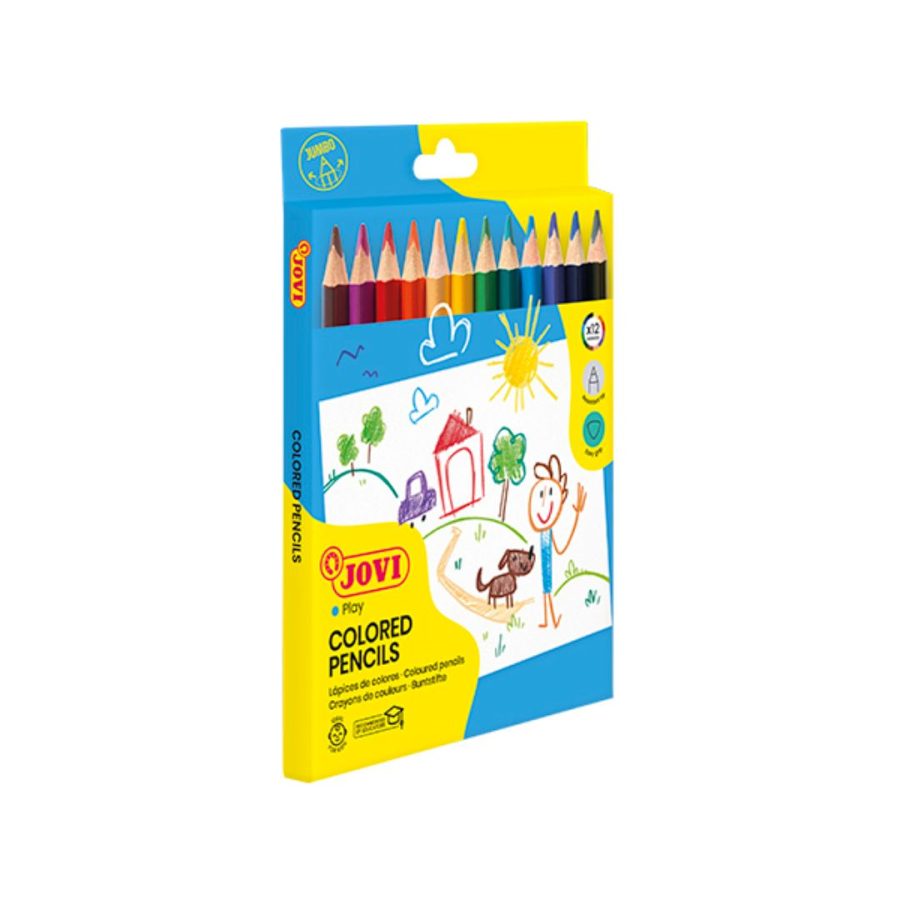 Coloured Jumbo Triangular Pencils (12pcs)