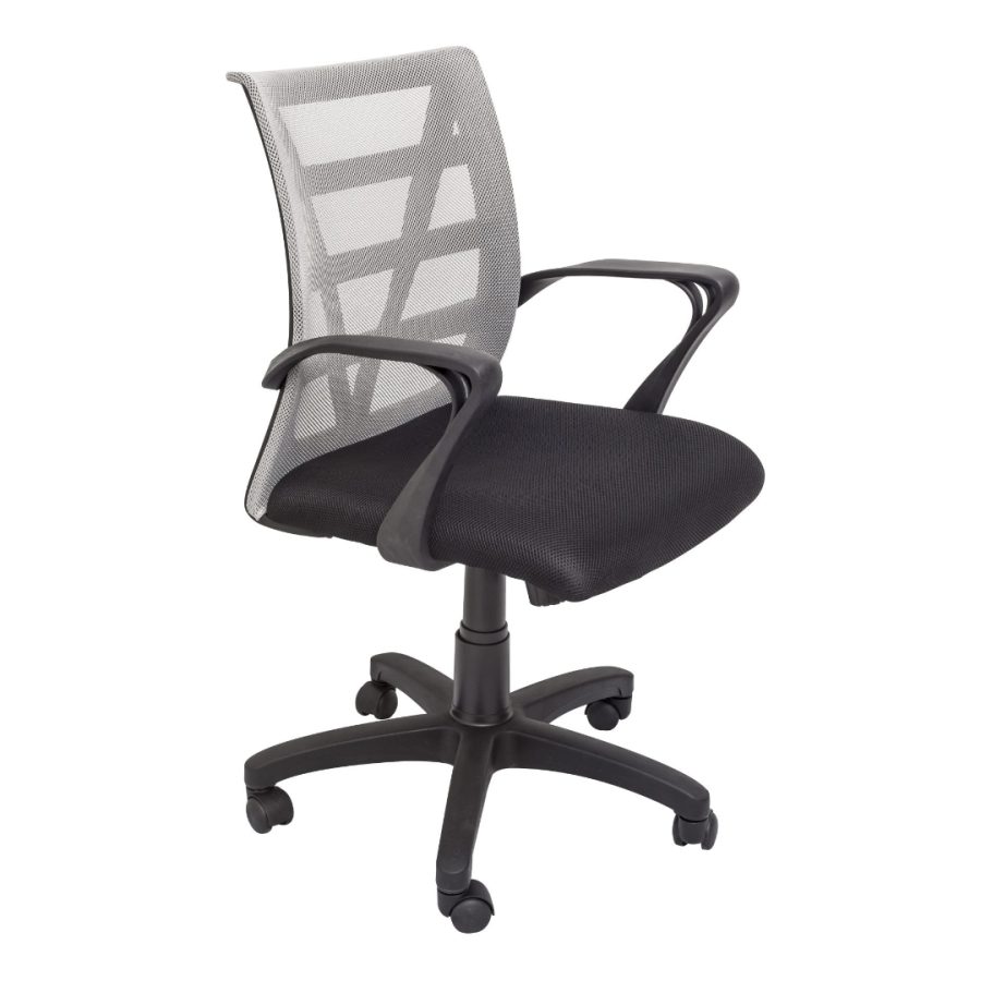 Mesh Office/Meeting Chair - Silver/Black