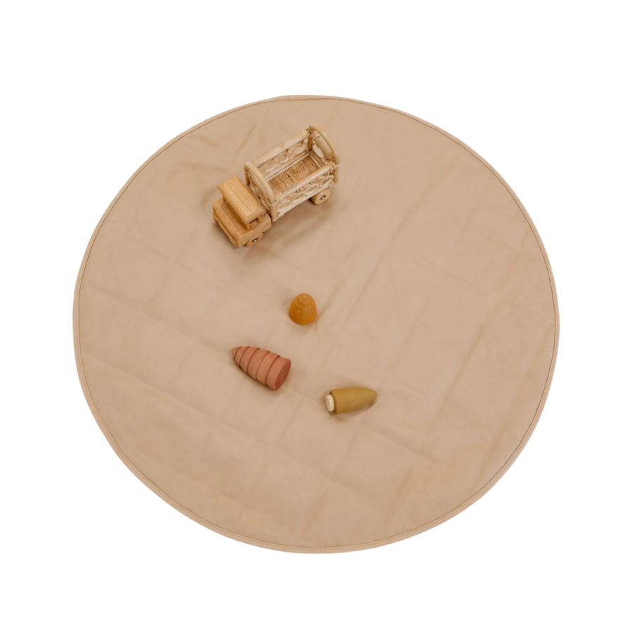 Luxe Quilted Baby Mat - Nude