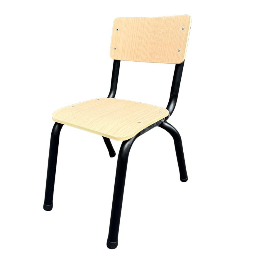 Classic Natural Chair Black Frame