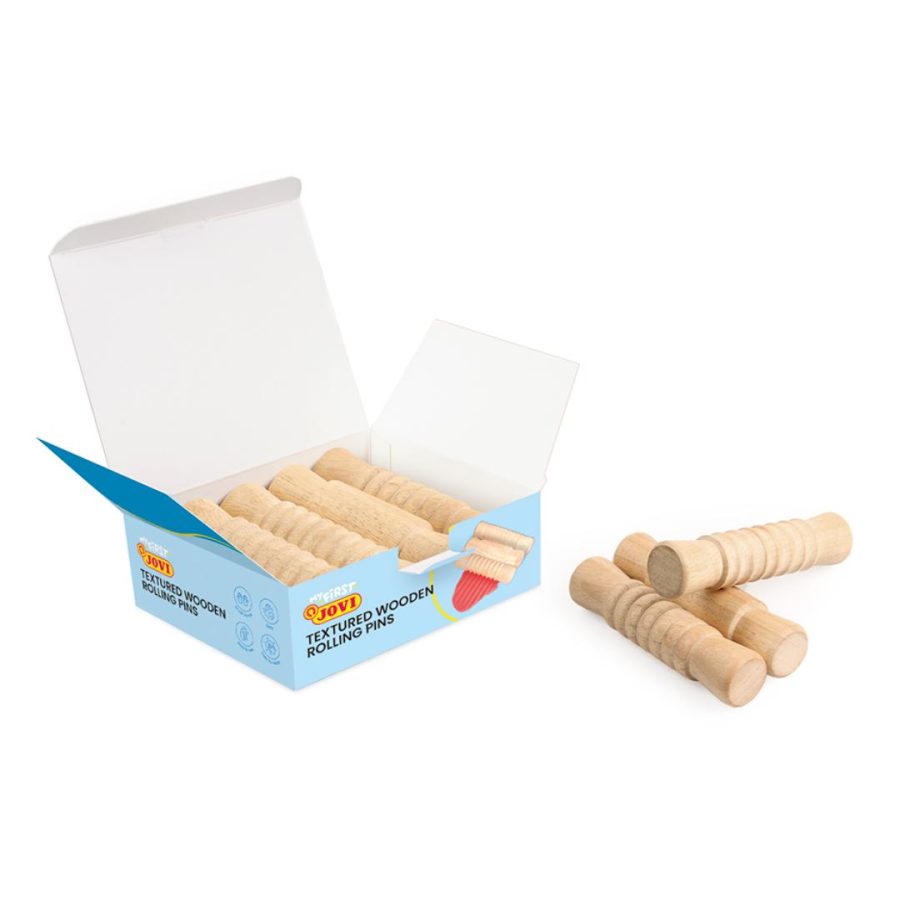 My First Wooden Clay Texture Rolling Pins (9pcs)