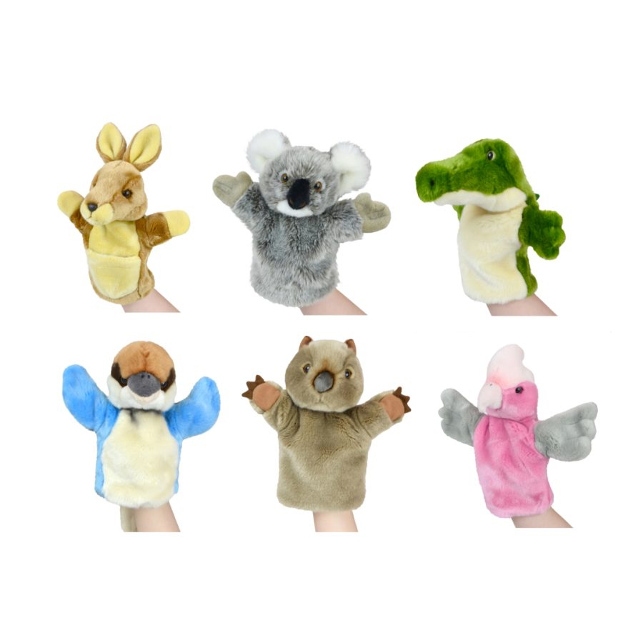 Eco Aussie Animals Hand Puppet - Set of 6