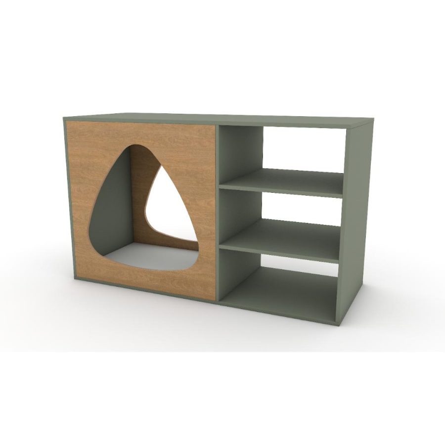 Modula Nook Shelving Unit Pebble