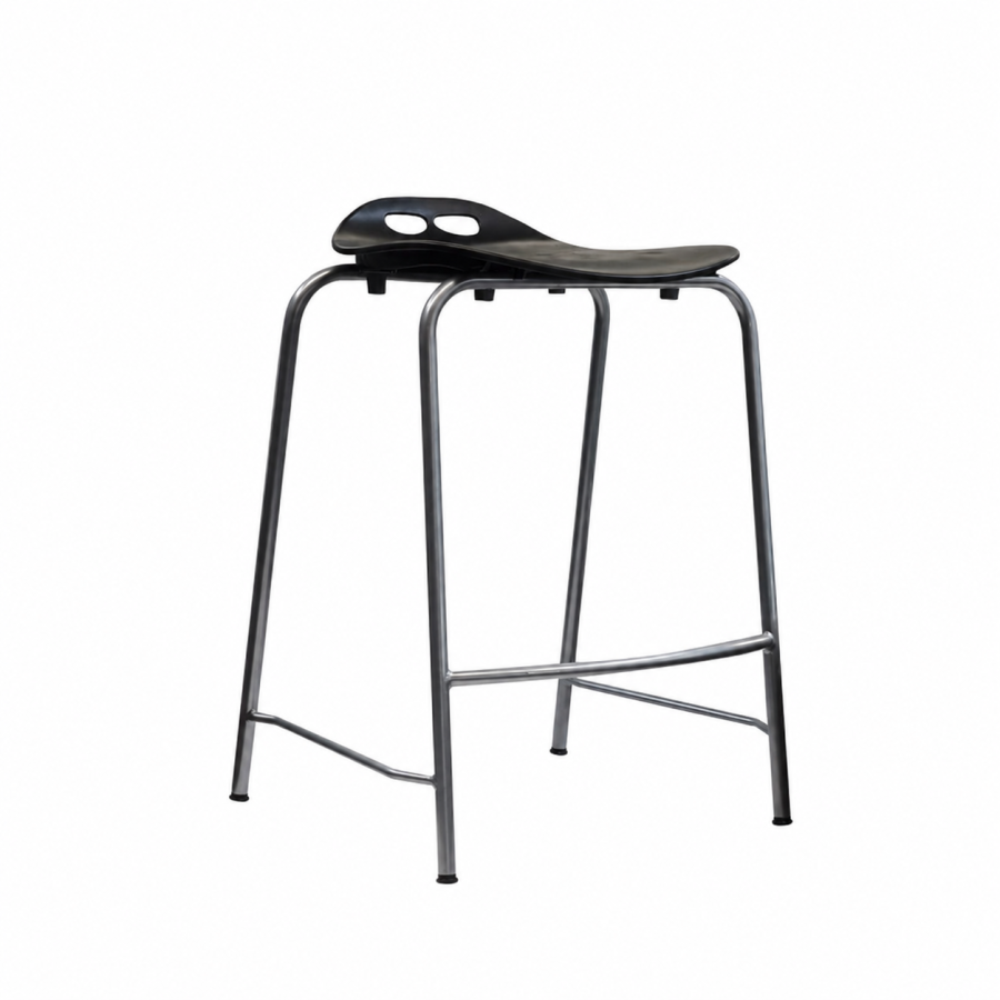 Contour Backless Stool 65cm Charcoal