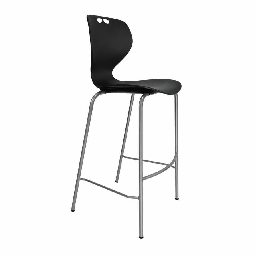 Contour High Back Stool 75cm Charcoal