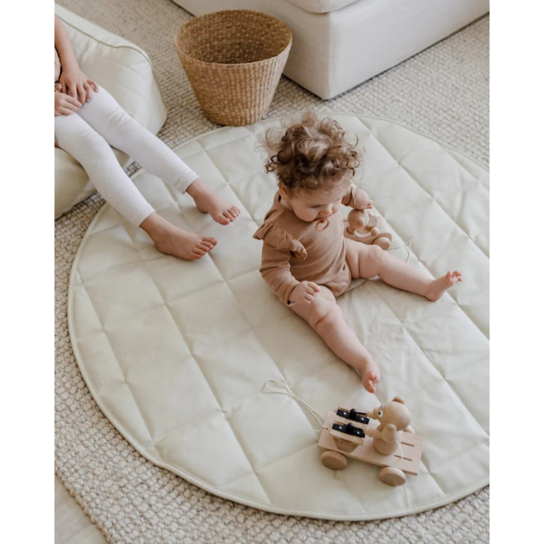 Luxe Quilted Baby Mat - Ecru - Step4 Luxe Quilted Baby Mat - Ecru - Image 2