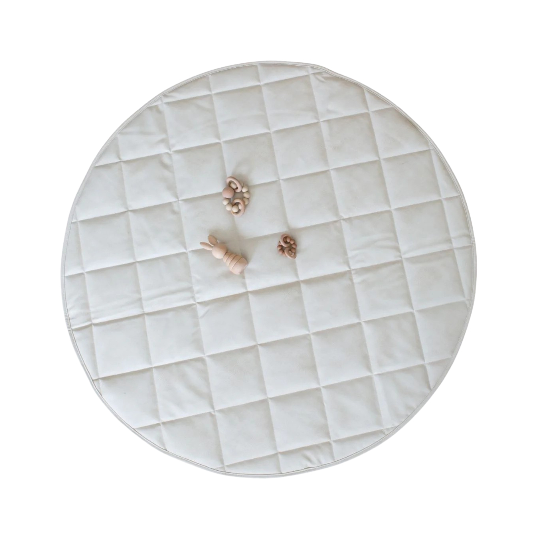 Luxe Quilted Baby Mat - Ecru - Step4 Luxe Quilted Baby Mat - Ecru