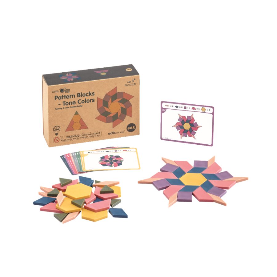 Pattern Blocks and Activity Cards - Earth Tone