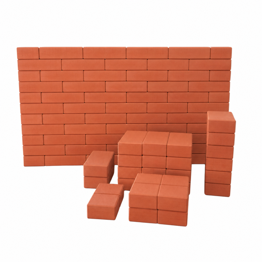 Classic Outdoors Big Builder Blocks – Terracotta (90pcs)
