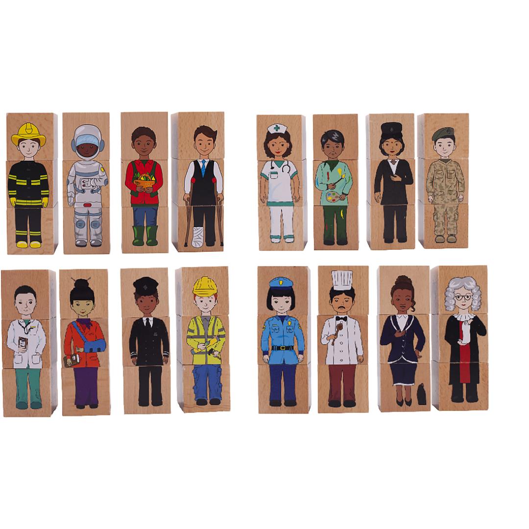 Occupations Mix n Match Wooden Blocks - Step4 Occupations Mix n Match Wooden Blocks - Image 2