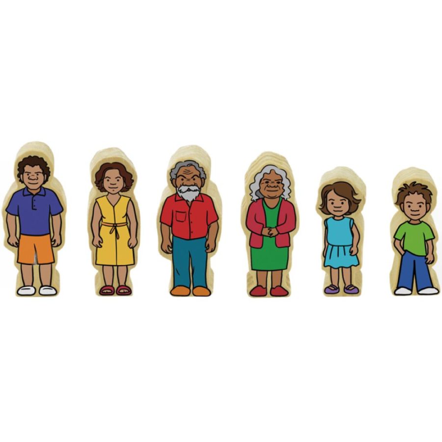 Wooden Indigenous People (6pcs)