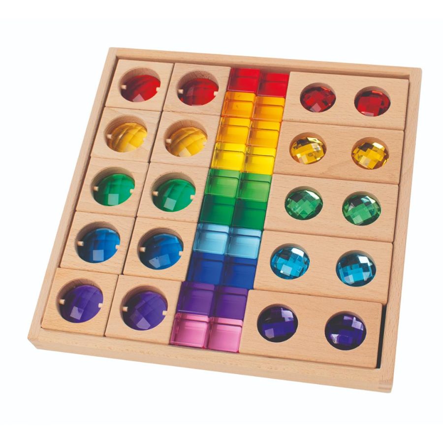 Wooden Gem Cubes Set