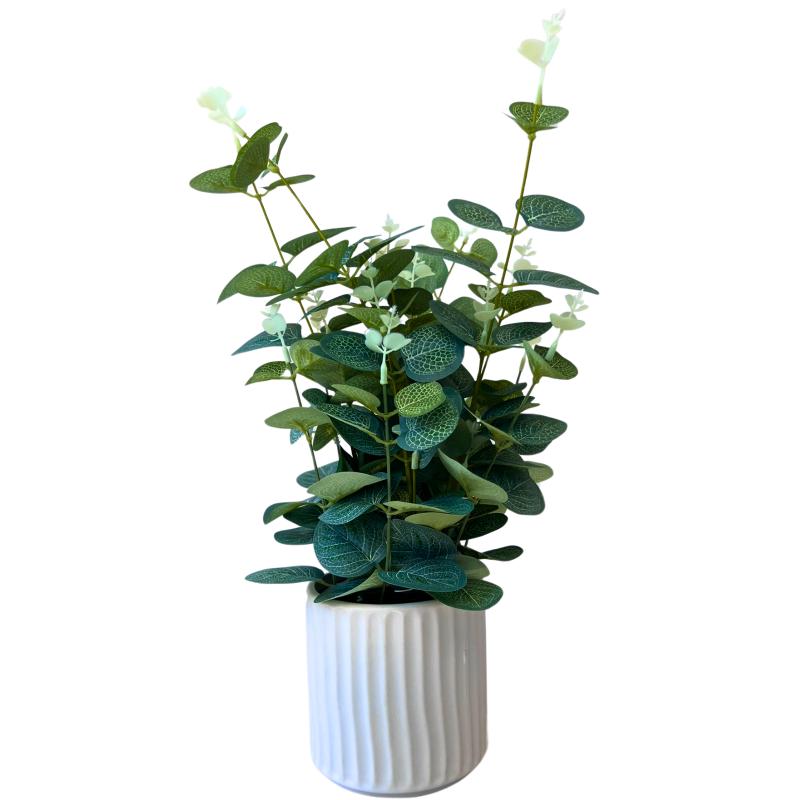 Artificial  Eucalyptus Plant in Ceramic Pot - 40cm