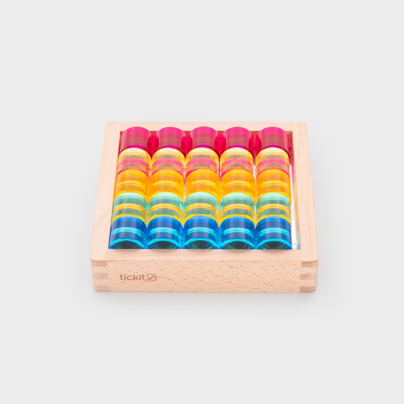 Gem Circles Mirror Tray (25pcs)