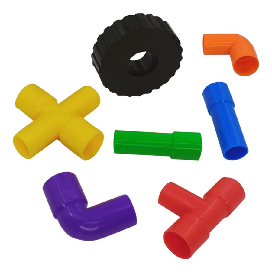 Construction Pipes and Wheels (110pcs)