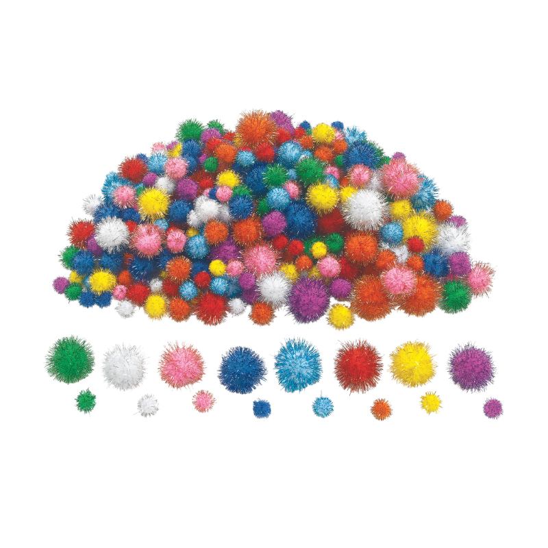 Glitter Pom Poms (300pcs)