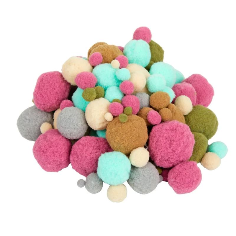 Natural Tones Colour Pom Poms (300pcs)