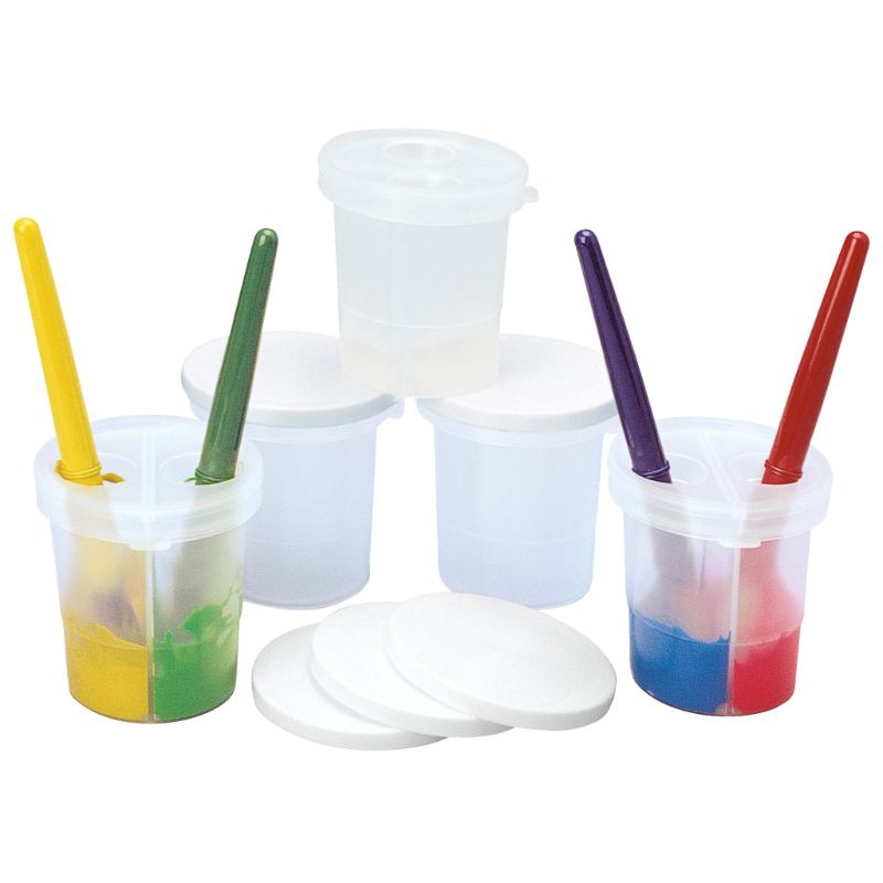 Double-Dip Divided Paint Pots - Set of 5