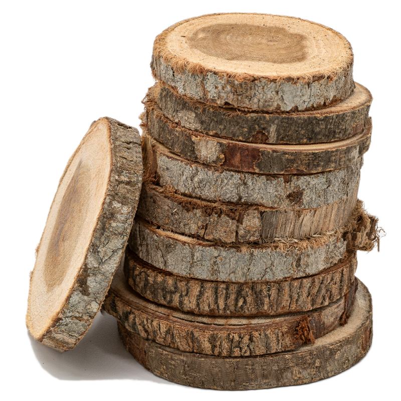 Unfinished Wood Log Slices (12pcs)