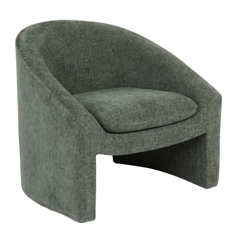 Curved Adult Armchair - Green