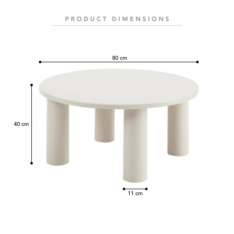Round Coffee Table - Cream - Step4 Round Coffee Table - Cream - Image 3