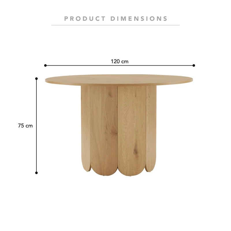 Round Scalloped Dining Table - Natural - Step4 Round Scalloped Dining Table - Natural - Image 3