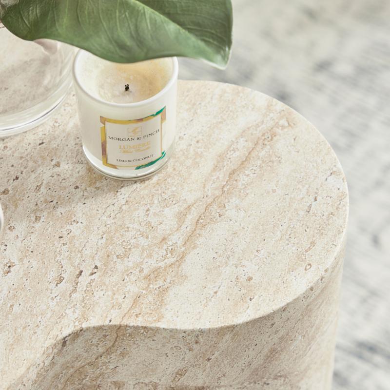 Clover Travertine Look Side Table - Step4 Clover Travertine Look Side Table - Image 2