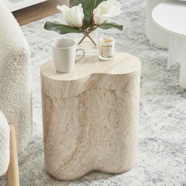 Clover Travertine Look Side Table - Step4 Clover Travertine Look Side Table - Image 3