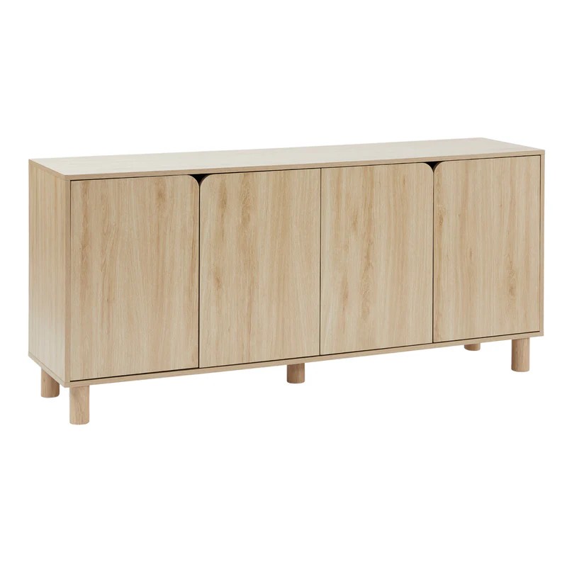 Light Oak 4 Door Buffet