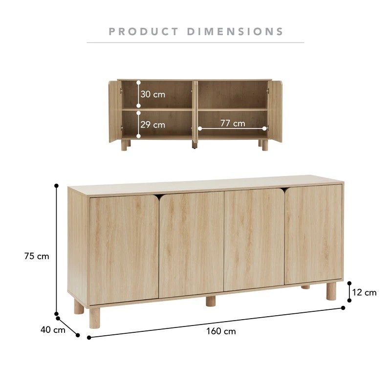 Light Oak 4 Door Buffet - Step4 Light Oak 4 Door Buffet - Image 3