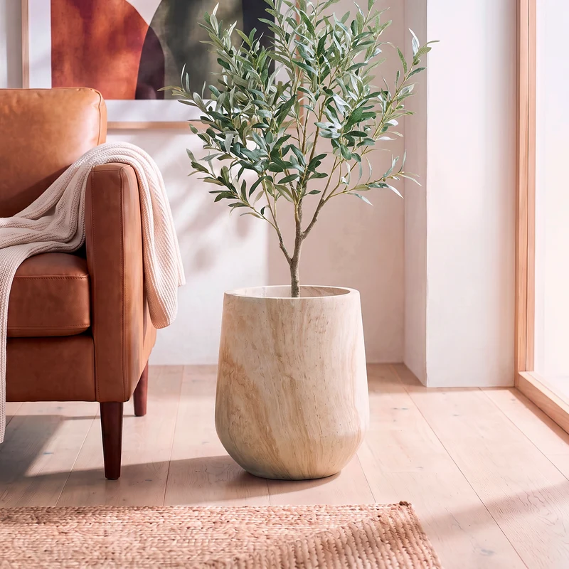 Travertine Look Planter - Medium (37cmH) - Step4 Travertine Look Planter - Medium (37cmH) - Image 2