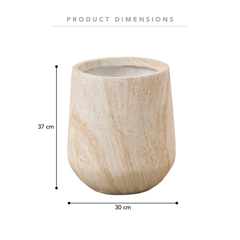 Travertine Look Planter - Medium (37cmH) - Step4 Travertine Look Planter - Medium (37cmH) - Image 3